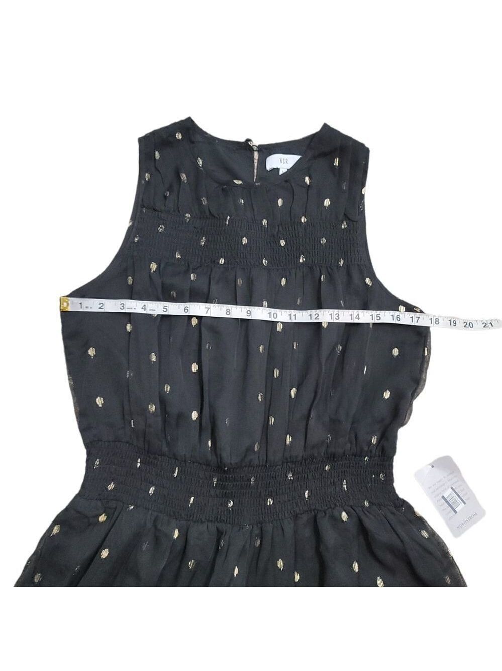 NWOT NSR Metallic Dot Jumpsuit Smocked Waist - Picture 11 of 13